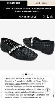 Kenneth Cole New York Zeta Raffia Jewel Mary Jane Flat